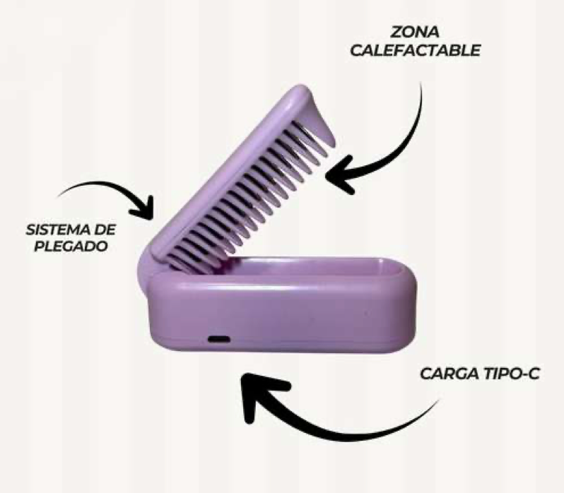 Cepillo Alisador Portátil Plegable