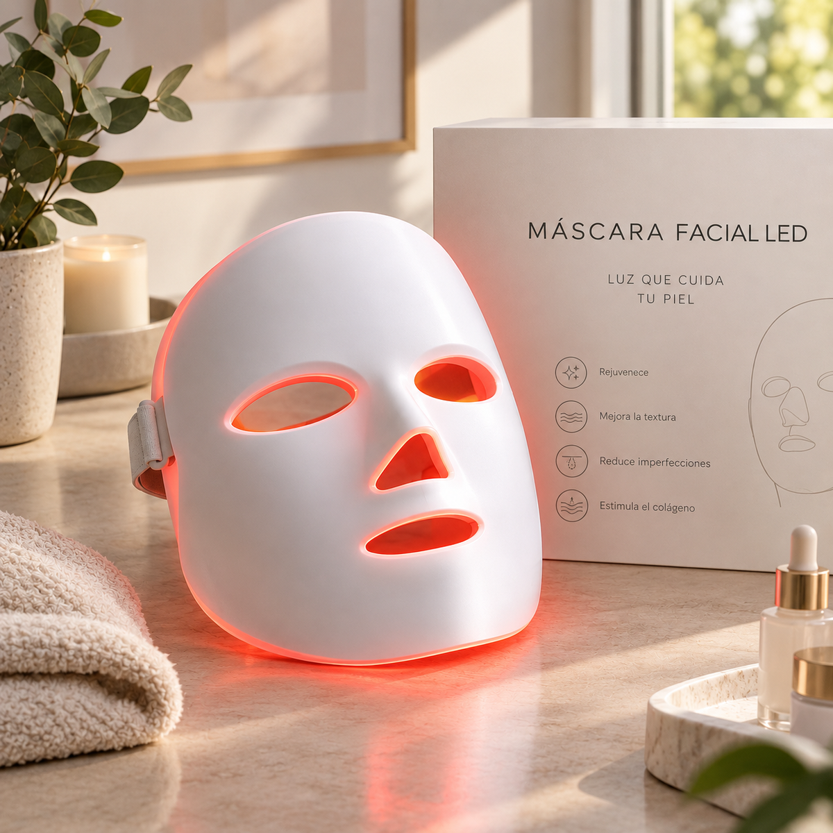 Máscara facial LED