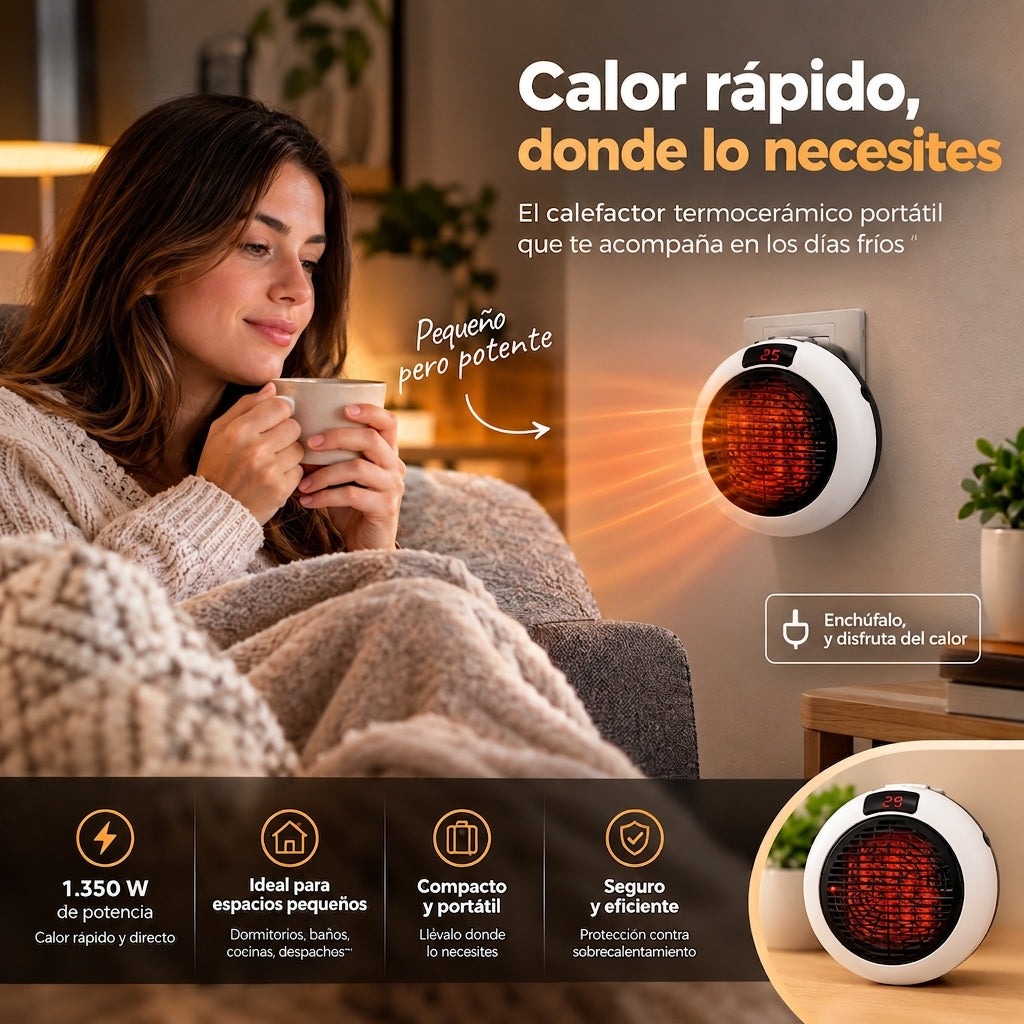 Calefactor termocerámico portatil